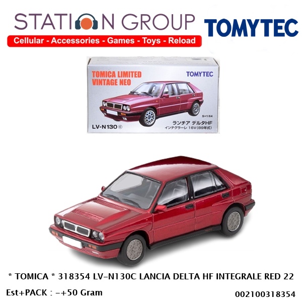 TOMICA 318354 LIMITED VINTAGE-N130C LANCIA DELTA HF INTEGRALE RED 22 - DIECAST