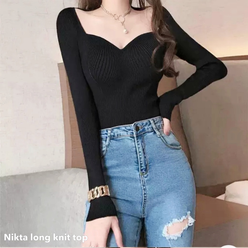 Nikta long knit top - Thejanclothes