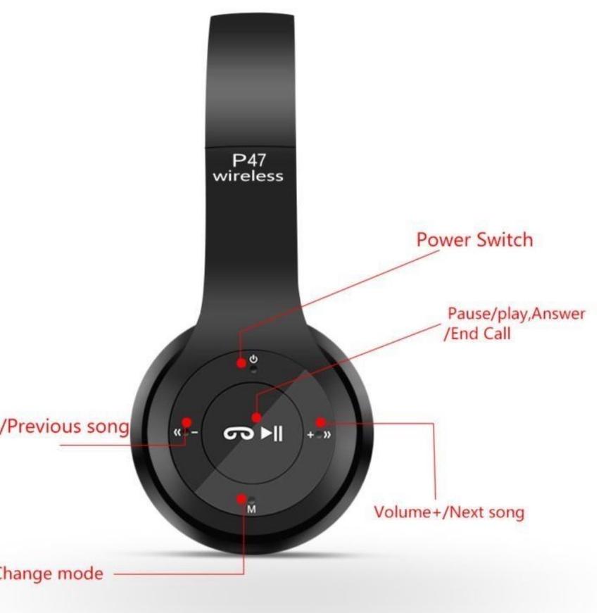 COD JBL HEADPHONE BLUETOOTH P47 Pro Pure Bass / P47 MACARON Headset Bluetooth Gaming pugb for gamers