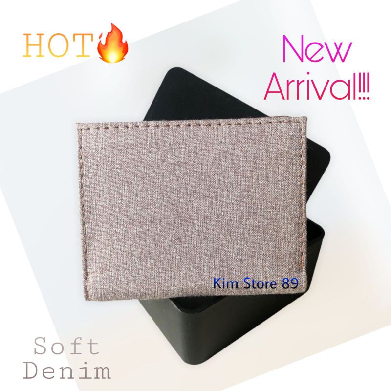 Dompet Kartu Card Holder Pria Wanita - SOFT BROWN DENIM