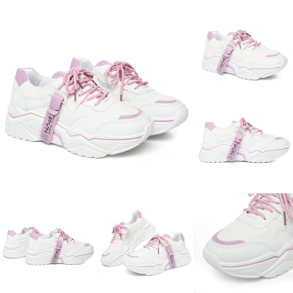 PVN Jipyeong Sepatu Sneakers Wanita Sport Shoes White 099-8