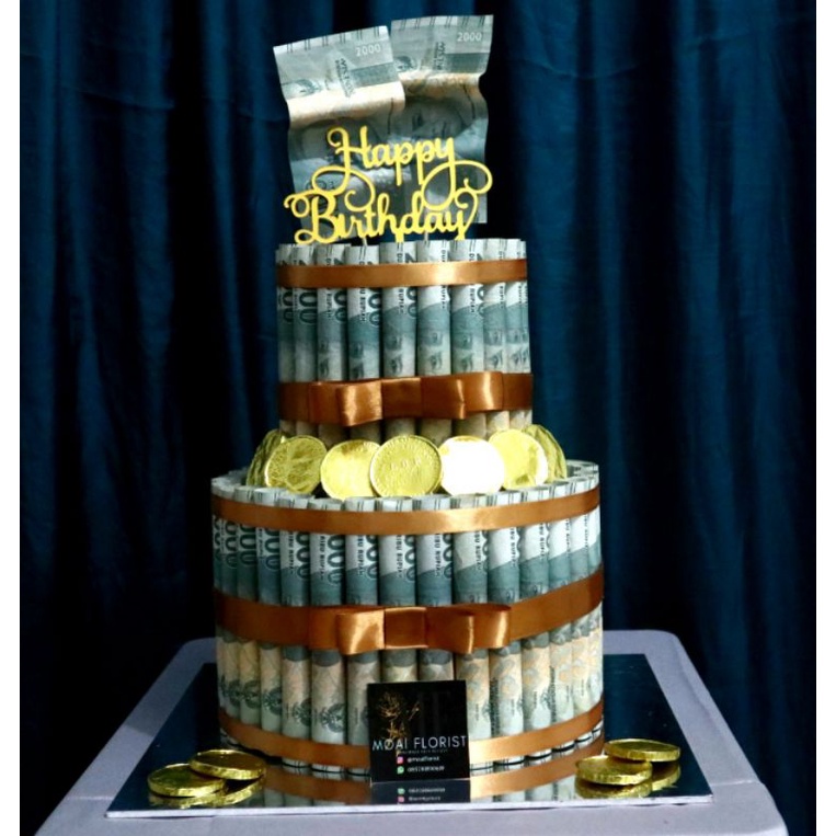 MONEY CAKE UANG ASLI
