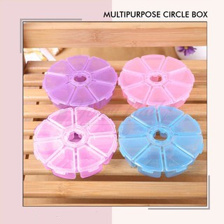 Multipurpose circle box kotak serbaguna multifungsi storage kotak obat kotak manik rhinestone charm