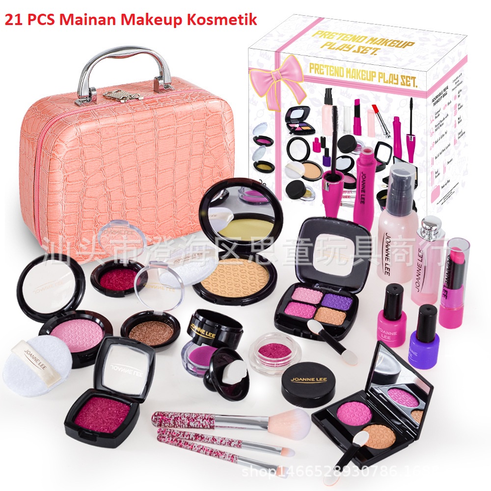 21 PCS Mainan Kosmetik Peralatan MakeUp Dandan / Mainan Make Up Girl Set / Mainan Anak Cewek Dandan 
