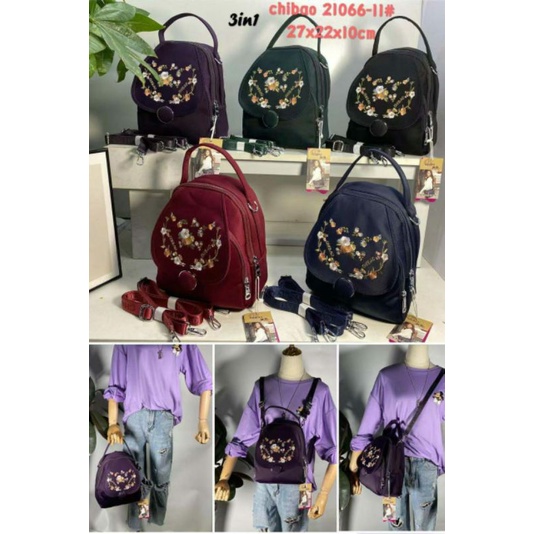Tas Chibao Bunga 3In1 - Import_