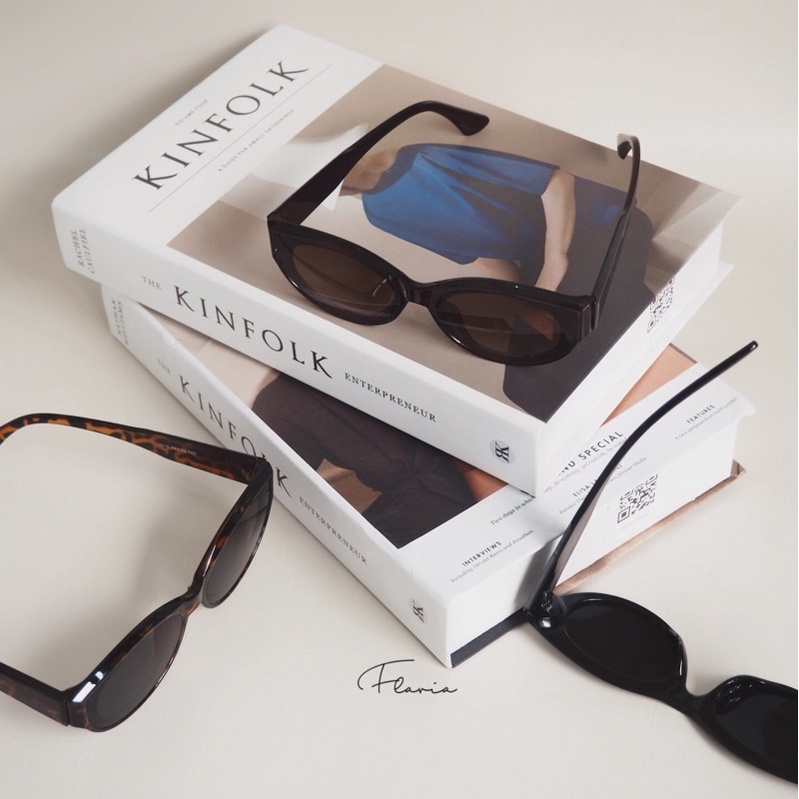 Flavia Eyewear - Kacamata Hitam Oslo Oval Acetat Anti UV 400