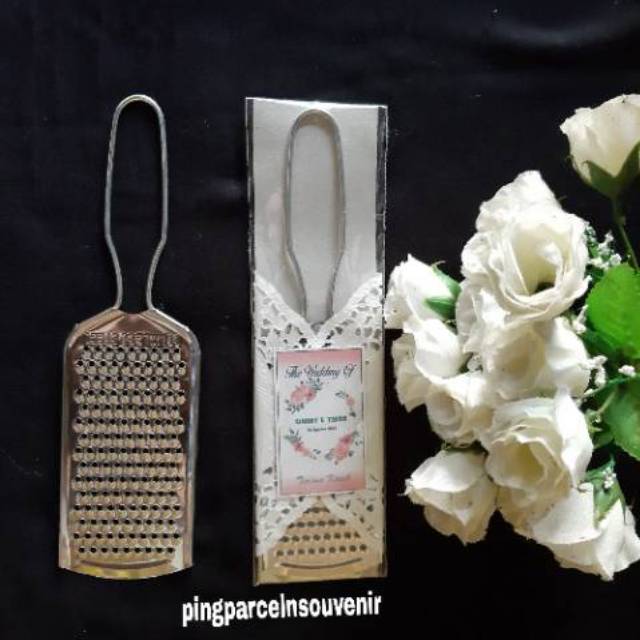 Souvenir parutan keju stenlis steel (souvenir nikah)