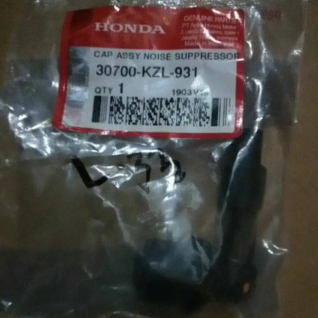 Cop Busi Tutup Cangklong Kepala Cap Assy Noise Suppressor Honda Beat FI 30700 KZL 931 30700 KZL A01