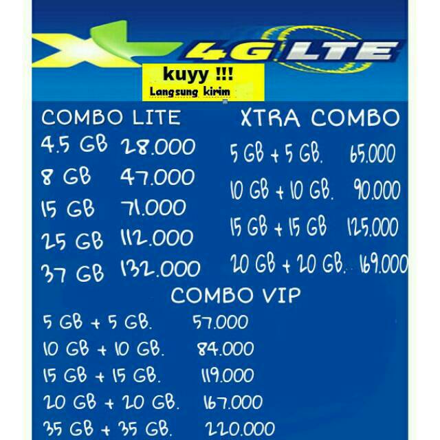 PROMO INJECT PAKET KUOTA INTERNET XL XTRA COMBO LITE ...