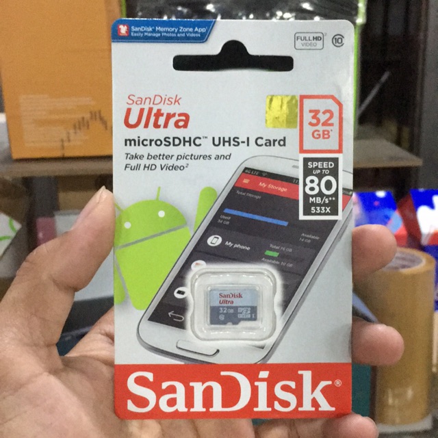 MMC MEMORI SanDisk MicroSD Ultra 32GB up to 80 Mbps Class 10 - Garansi Resmi 7 Tahun