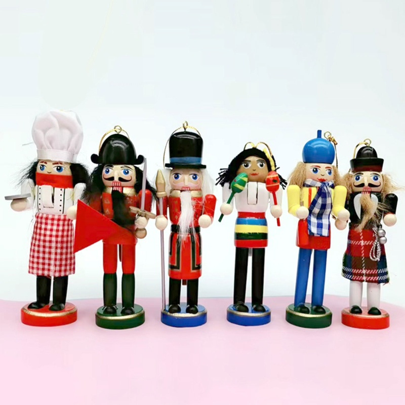 Zzz 6pcs / Set Mainan Miniatur Prajurit Nutcracker Untuk Dekorasi Rumah Boneka