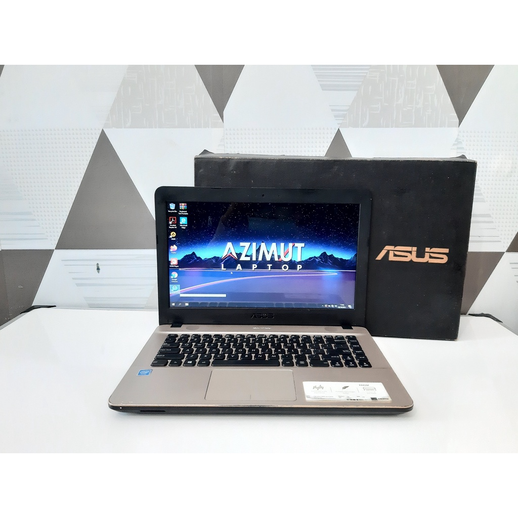 Jual Laptop Second Asus X441m Celeron N4000 Ram 4gb Full Set Shopee Indonesia