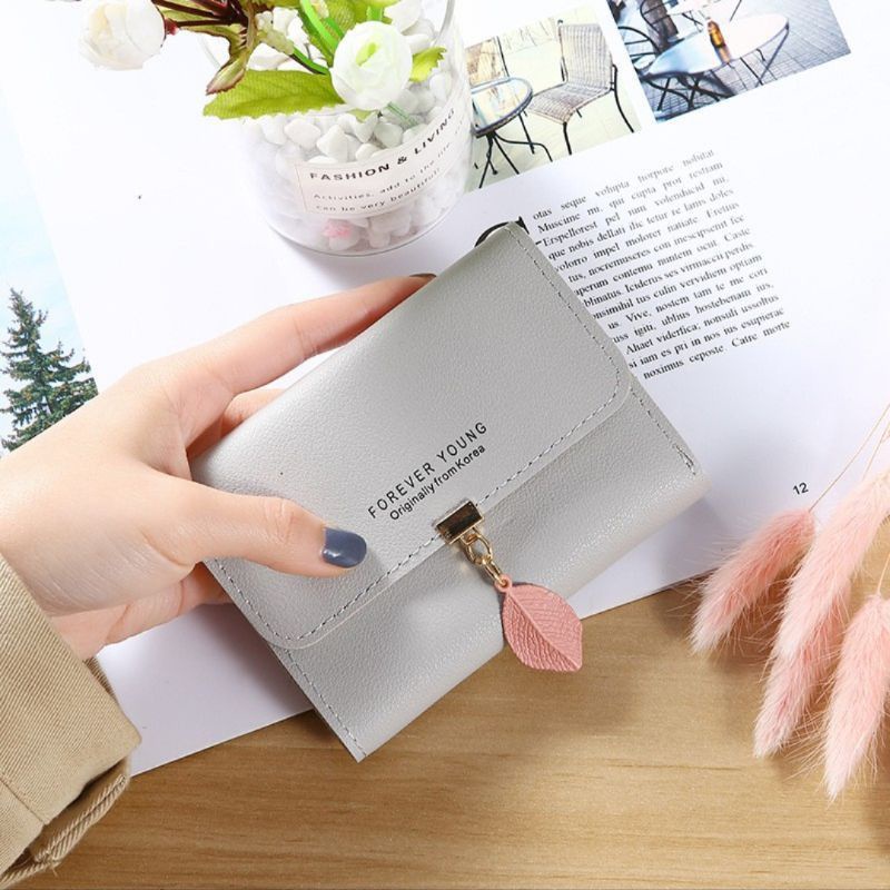 Bundara.id Do-1037 Korean style Dompet trendy dompet lipat daun wanita import