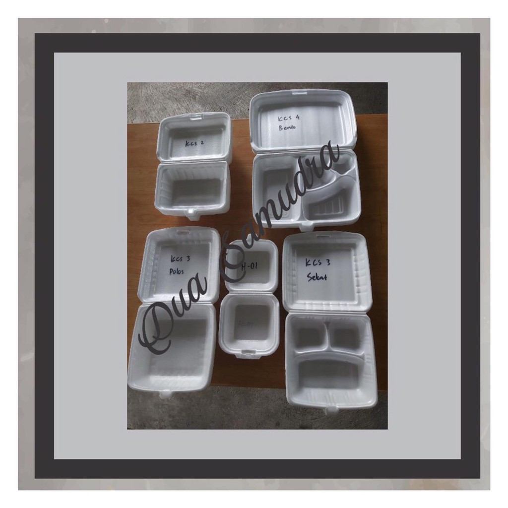 (CK-14) Sterofoam Bubur /Bakmi /Burger / Foam  Nasi / foam HB / KCS2 , KCS3 polos /KCS 3 Sekat / KCS