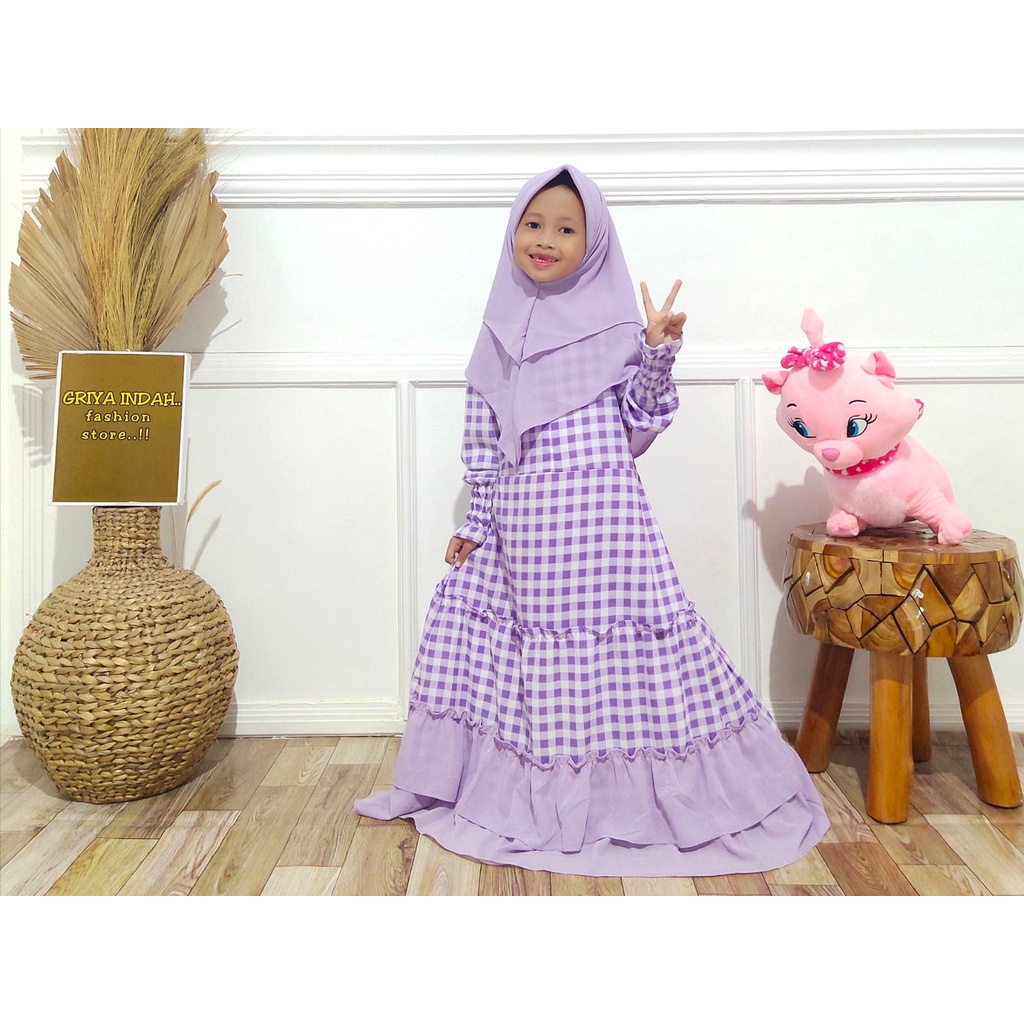 gamis SET SYARI AZKHIRA KIDS dan anak Zaina ori by Aku Karissa Itycrepe AnNisaStore