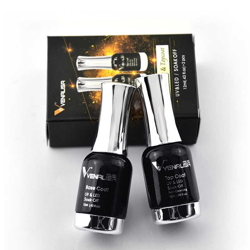 Kutek Gel Nail Polish Venalisa Base Coat &amp; Top Coat Nail Gel polish / UV GEL POLISH 12ML