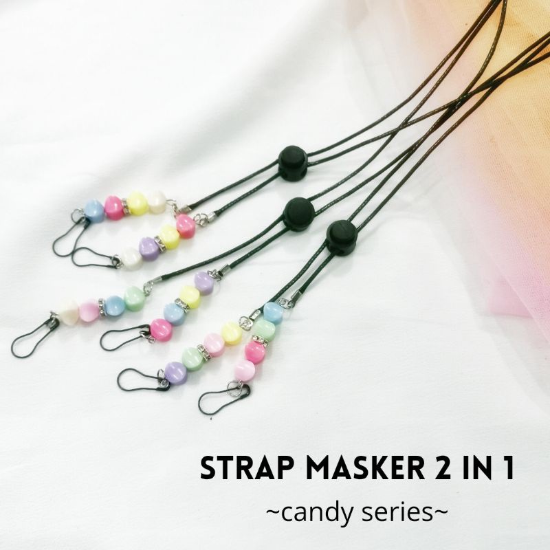 STRAP MASKER 2 IN 1 CANDY / KALUNG MASKER SEKALIGUS KONEKTOR