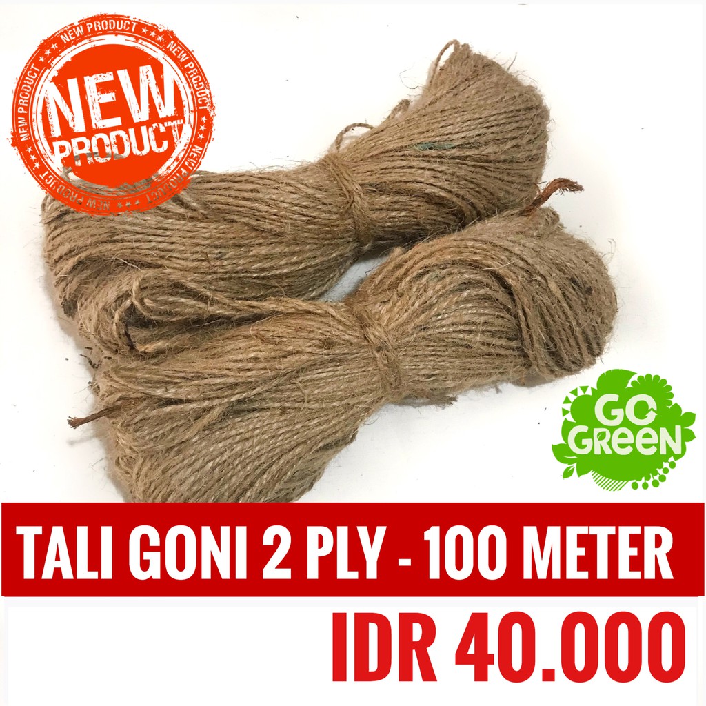 Tali Rami Tali Goni 2ply 1mm 100 Meter - Tali Karung Rami