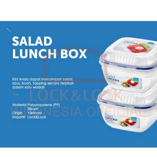 Lock &amp; Lock Salad Lunch Box with Tray 950ml