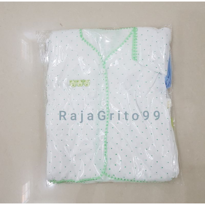 Setelan Pendek Bayi POLKADOT (Grosir 6 Setel) Setelan Baju Pendek Bayi Polkadot Panda Tempel Newborn
