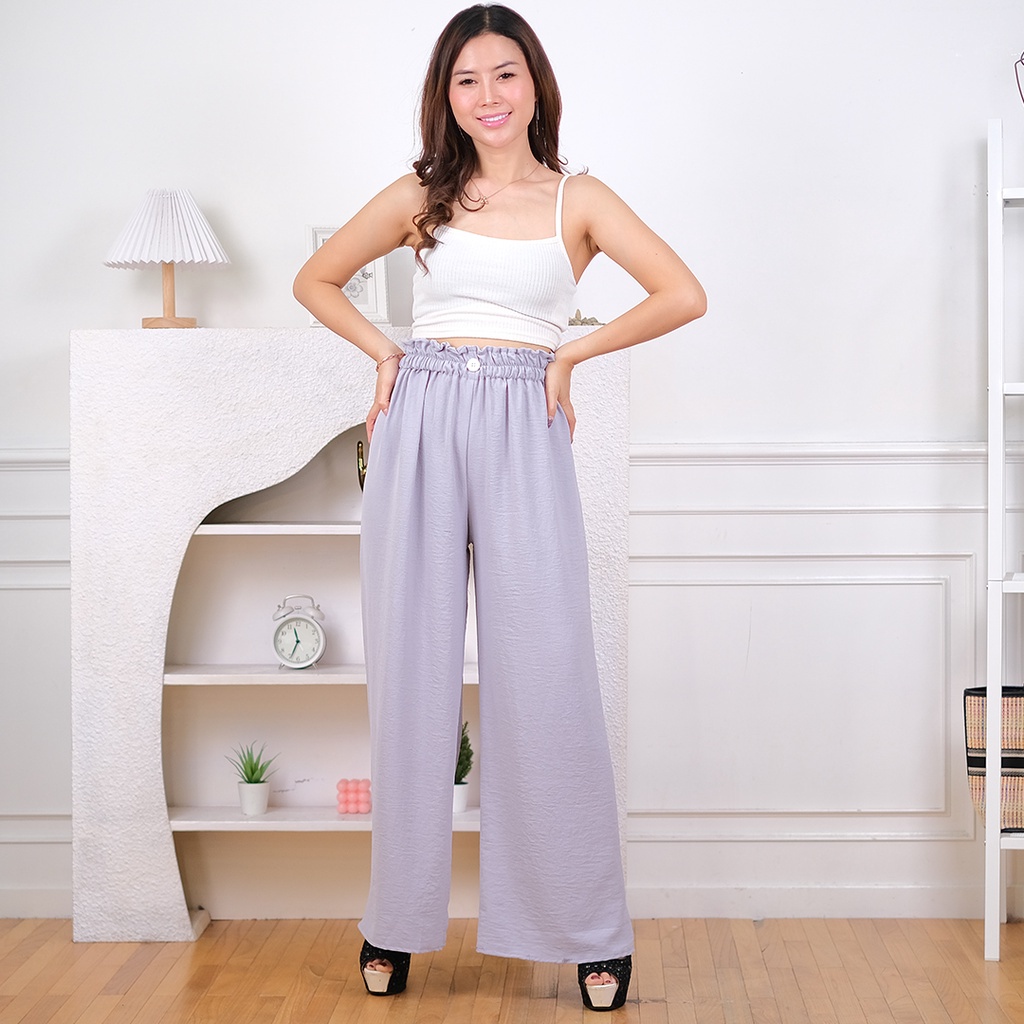 BEFAST - ZFS OOTD Celana Kulot KATRINA / FLOW CRINCLE AIRFLOW COMFY KULOT / Celana Panjang Casual Wanita / Bawahan Wanita / Celana Panjang Formal / Kulot Pinggang Karet Terlaris / Trendy / OOTD Remaja Kekinian Wanita