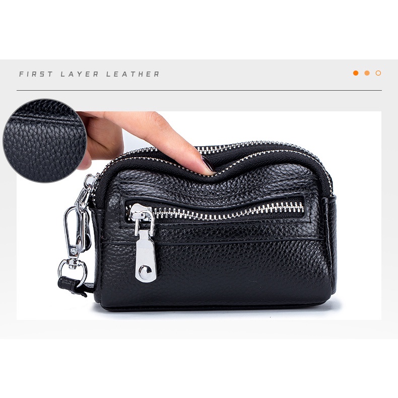 BTSO -  (( BAYAR Di TEMPAT )) NEW ARRIVAL !! Dompet Koin Mini Wanita Baru 2021 Tas Tangan DOmpet untuk Uang coin DOmpet untuk Kartu Dompet Clutch Tas Bahan Kulit Jeruk Tebal IMPORT