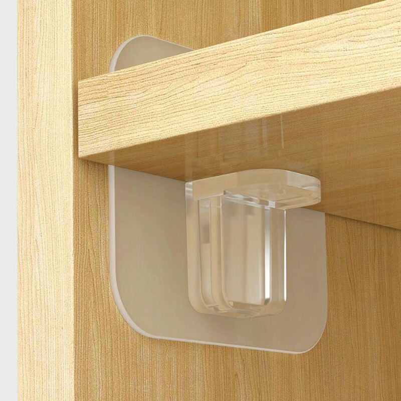 Bracket Siku Penyangga Papan Rak Lemari Shelt Support Pegs 10 Pcs - B0105 - Transparan