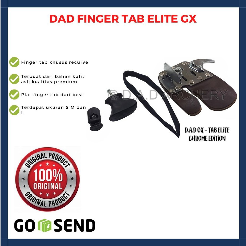 DAD ELITE FINGER TAB DENGAN SEPARATOR - FINGER TAB KULIT ASLI @150