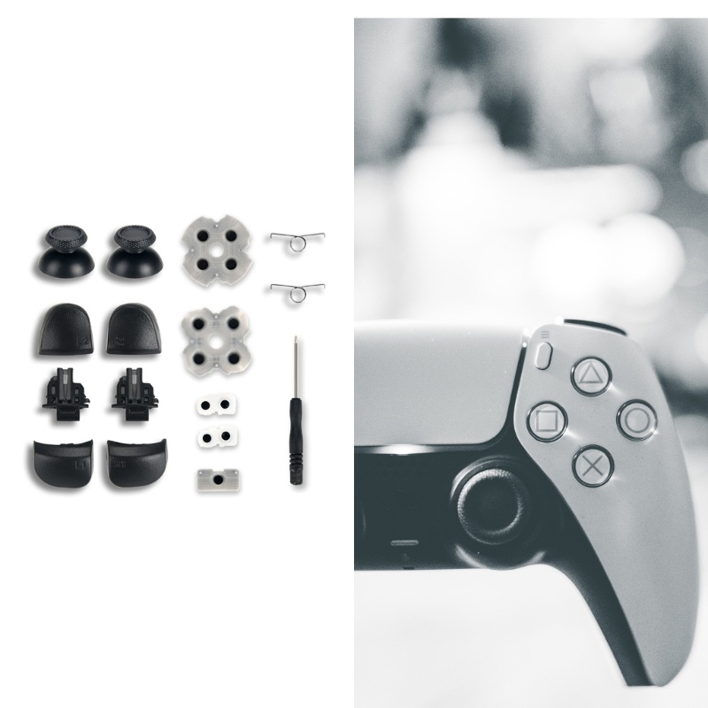 Vivi L1-R1 L2-R2 Trigger-Buttons 3D Analog Joystick Thumb Stick-Cap Karet Konduktif