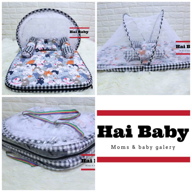 Kasur Kelambu Bayi Set Bantal Guling PREMIUM / Kasur Kelambu Bayi Kasur Kelambu /Kasur Bayi terlaris