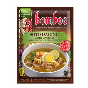 

Bamboe Bumbu Instant Rawon, Soto Ayam, Soto Madura 45G
