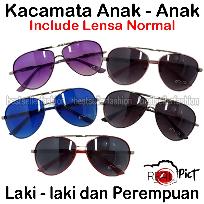 Kacamata Hitam Anak anak Fashion Aviator Kacamata Anak Anak Kacamata Fashion Anak Kids Glasses Unisex Kids Baby Cute Anti UV Ootd Fashion Gaya Murah Cowok Cewek