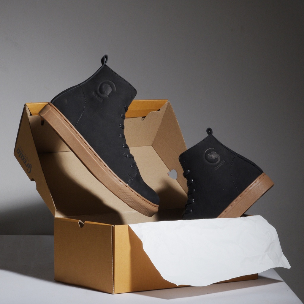 MAGNUS CAMEL ORIGINAL x GREATA Sepatu Kulit Sapi Asli Pria Boots Tinggi Tali Casual Formal Klasik Vintage Jalan Kuliah Kerja Touring Riding Motor Classic High Gum Sole Boot Genuine Leather Footwear Big Size Ukuran Jumbo 44 Keren Terbaru Branded Kekinian