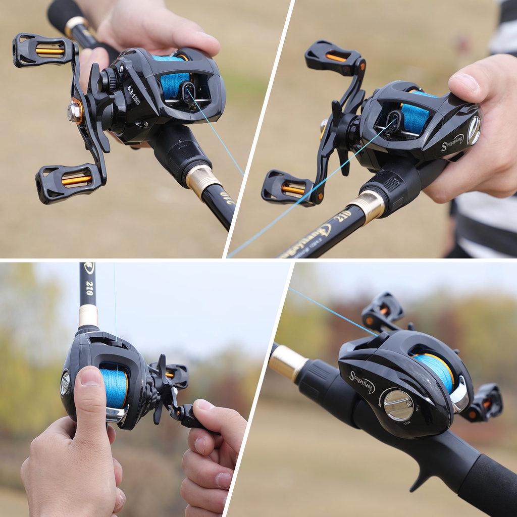 Sougayilang Pancing Set Reel Pancing Teleskopik Portabel dan Gulungan Pancing 12 + 1BB untuk Air Tawar dan Air Asin pancingan set lengkap