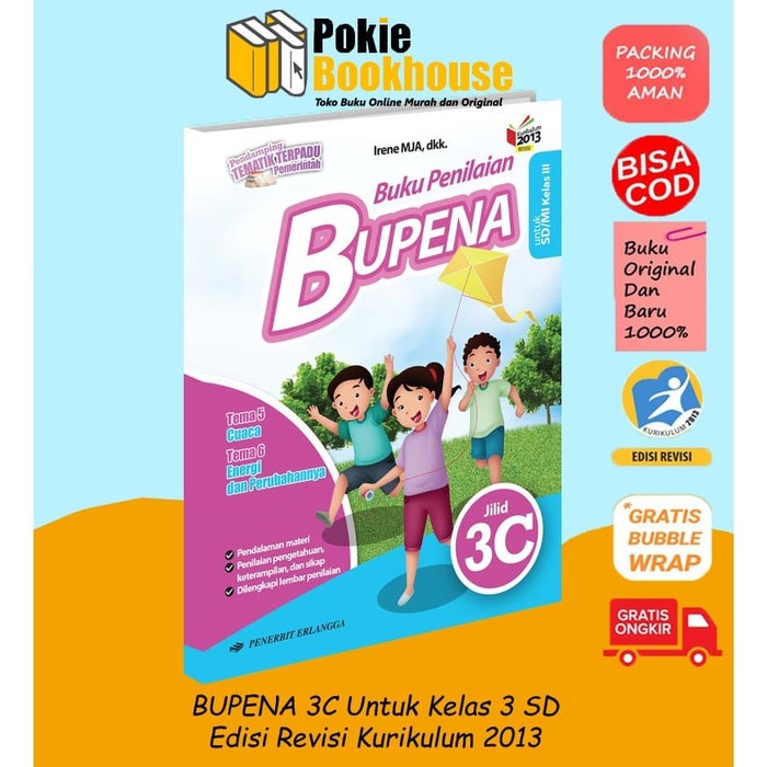 

❤BISA COD❤ BEST SELLER ORIGINAL BUPENA 3C KELAS 3 K13N ERLANGGA IRENE DKK