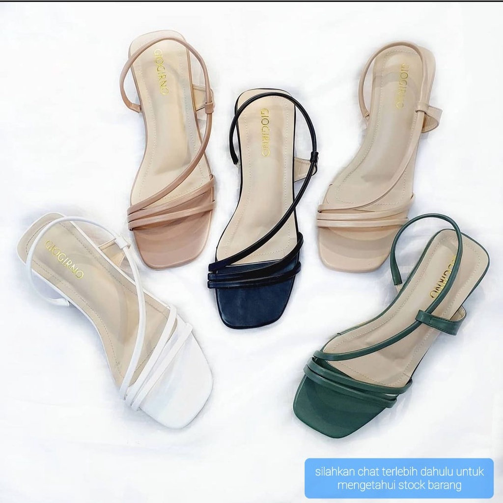 SANDAL HEELS HAK TAHU WANITA - SENDAL FASHION KEKINIAN BEST KOREA LOOK