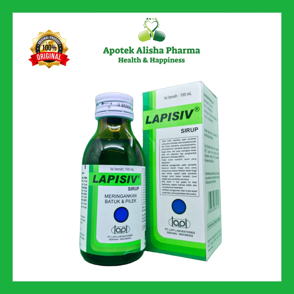 Lapisiv Sirup 100ml - Lapisiv Syrup Obat Batuk Alergi / Flu Pilek Anak Dewasa / Lapisif / Lapisip Sirup