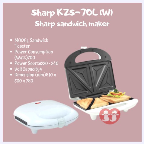 Sandwich Toaster Sharp KZS 70L(W) Pemanggang Roti