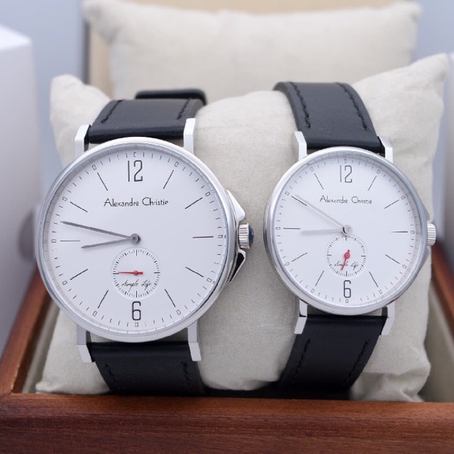 Jam Tangan Couple Alexandre Christie AC 8458 Silver White.Original Garansi Resmi 1 Tahun