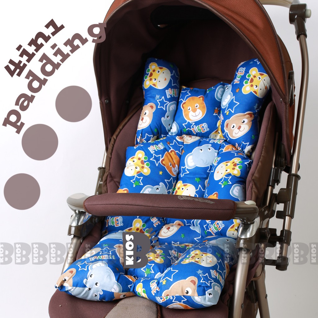 4in1 UNIVERSAL STROLLER PAD / ALAS STROLLER CAR SEAT BOUNCER / SEAT PADDING BABY motif cute roar