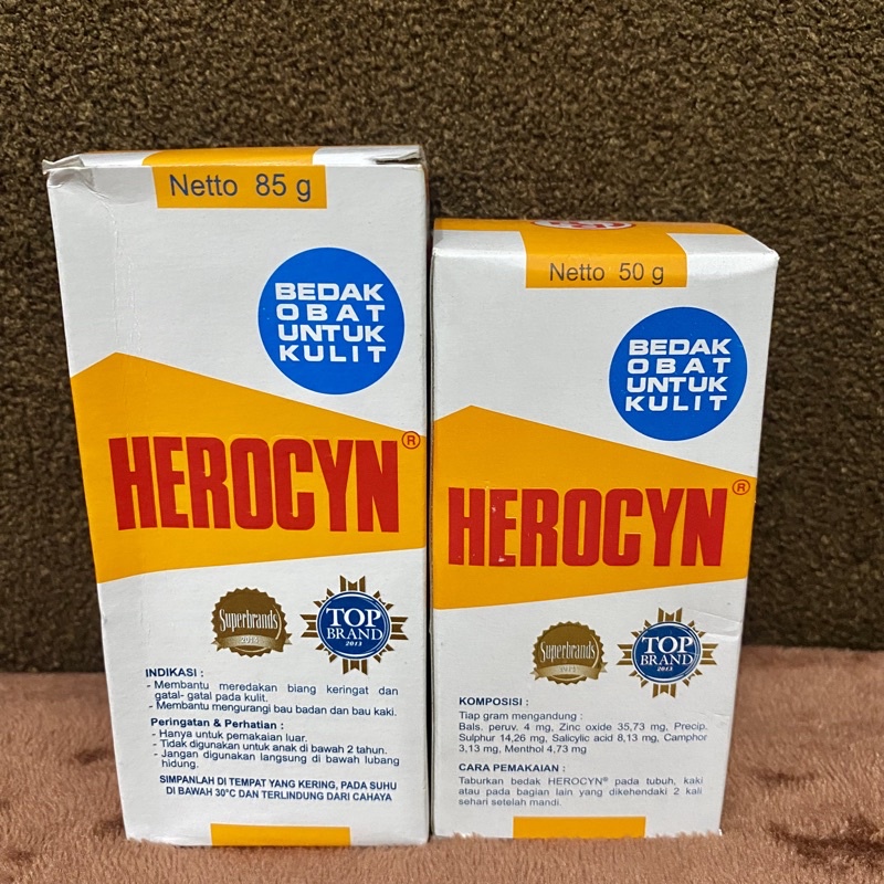 Herocyn Bedak Obat Untuk Kulit - Isi 50 Gram / Herocyn Bedak Obat Untuk Kulit - Isi 80 Gram