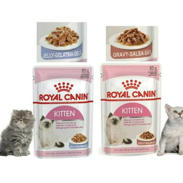 Royal Canin Pouch Sachet 85g Kitten Instinctive Gravy Jelly Makanan Kucing  Basah 85 g