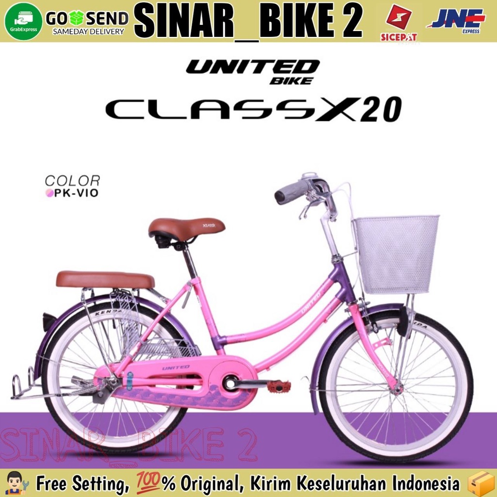 Sepeda Keranjang  Dewasa UNITED CLASS X 20, 24 &amp; 26 Inch New 2020 Keranjang Besi