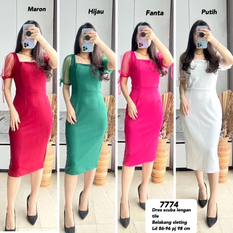 DRES SCUBA WANITA LENGAN TILE MV-7774 import