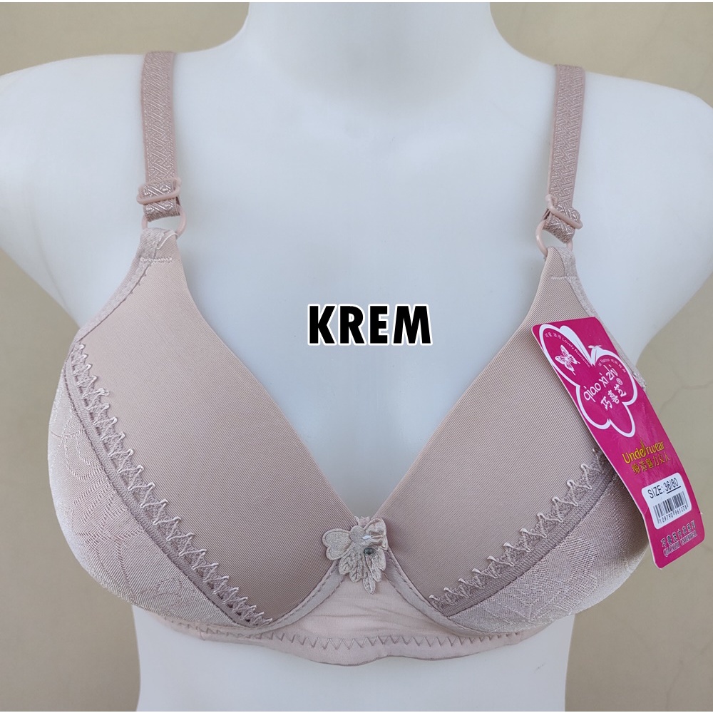 Bra ABG POLOS 1009 uk 34-38 / RENDA / BH Remaja / BH Busa Tipis / BH Tanpa Kawat