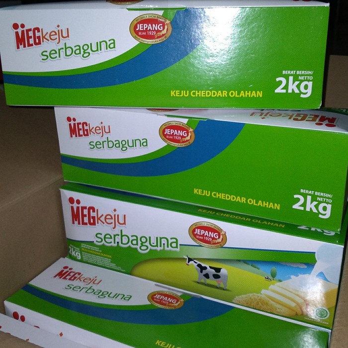 

Keju- Keju Meg Cheddar 2Kg Serbaguna -Keju.