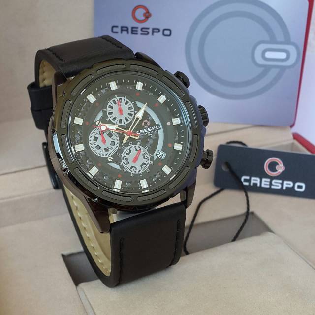 Jam tangan Crespo CS5002 kulit Crono