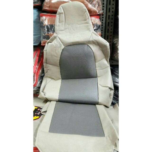Bungkus Sarung Jok Mobil Mobilio 2016 Beige Abu 1 set / SB Car Seat Cover