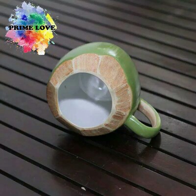 Mug Kelapa Unik Model Batok Klapa Lucu-gelas Mug Tahan Panas Bisa Untuk Mug Kopi Teh & Souvenir