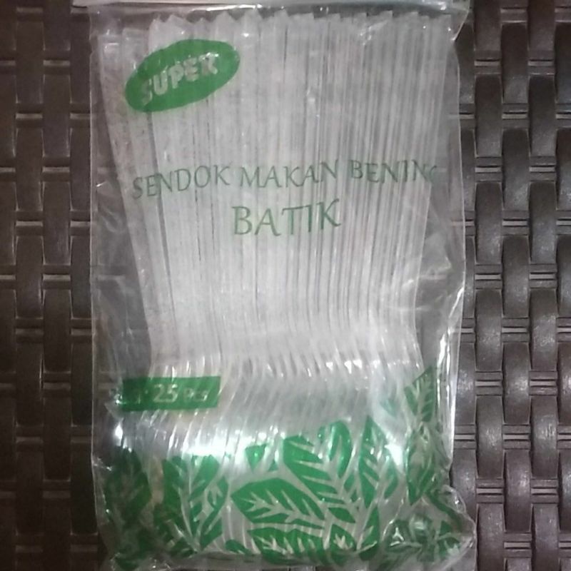 sendok plastik bening panjang
